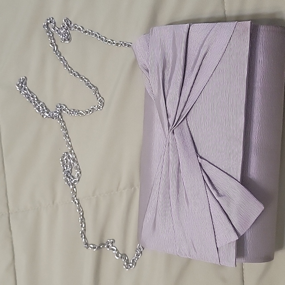 Grey formal wear purse